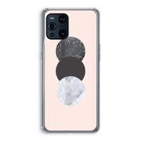 Marmeren cirkels: Oppo Find X3 Transparant Hoesje