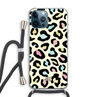 Leopard pattern: iPhone 12 Pro Transparant Hoesje met koord