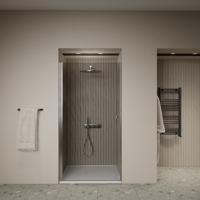 Nisdeur | BWS | Marip | 6 mm | 90x190 cm | Mat Chroom Boss & Wessing