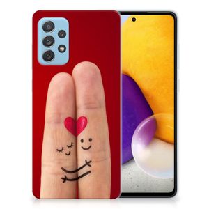 Samsung Galaxy A72 Silicone Back Cover Liefde - Origineel Romantisch Cadeau