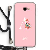 Pink Bouquet: Samsung Galaxy J4 Plus Transparant Hoesje met koord - thumbnail