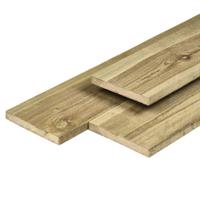 Midden-Europees grenen tuinplank gedroogd, groen geimpregneerd, geschaafd 4rh 1,6 x 14,0 x 240 cm Tuindeco - Tuindeco
