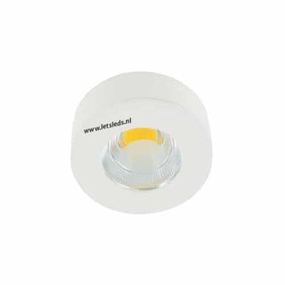 Astro LED opbouwspot 3Watt rond WIT dimbaar