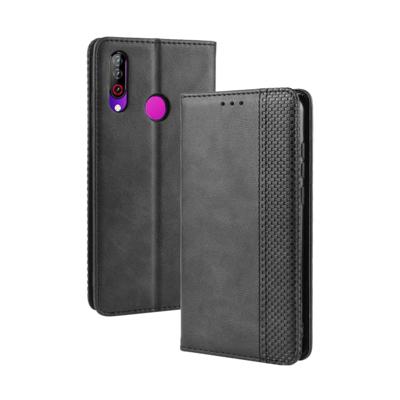 Magnetische Buckle retro Crazy Horse textuur horizontale Flip lederen case voor LG B30 met houder & kaartsleuven & fotolijstjes (zwart)