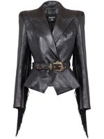 Balmain veste Jolie Madame en cuir - Noir