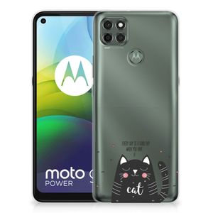 Motorola Moto G9 Power Telefoonhoesje met Naam Cat Good Day