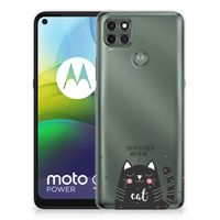 Motorola Moto G9 Power Telefoonhoesje met Naam Cat Good Day - thumbnail