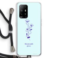 Bloom with grace: Oppo A94 5G Transparant Hoesje met koord Bloom with grace: Oppo A94 5G Transparant Hoesje met koord