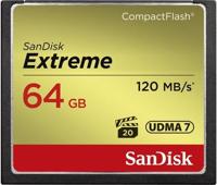 SanDisk CF Extreme 64GB 120MB/sec 85 MB write UDMA 7 - thumbnail