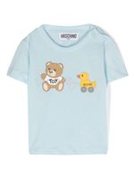 Moschino Kids t-shirt en coton à motif Teddy Bear - Bleu - thumbnail