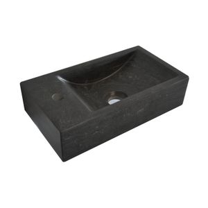 BWS Hardsteen Fontein Zwart 36x18x9 cm (Kraangat Links)