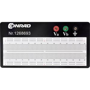 TRU COMPONENTS 0165-40-1-3201B Breadboard Totaal aantal polen 840 (l x b x h) 57.15 x 167.3 x 8.4 mm 1 stuk(s)