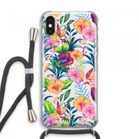 Tropisch 2: iPhone XS Max Transparant Hoesje met koord