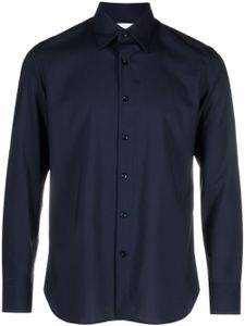 PT Torino chemise en laine à col pointu - Bleu
