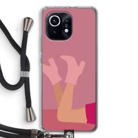 Pink boots: Xiaomi Mi 11 Transparant Hoesje met koord