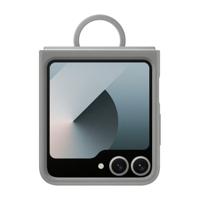 Samsung Silicone Case voor Flip 6 Telefoonhoesje Grijs