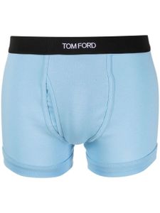 TOM FORD boxer à bande logo - Bleu