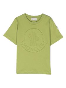 Moncler Enfant t-shirt en coton à patch logo - Vert