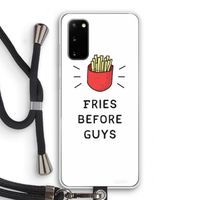 Fries before guys: Samsung Galaxy S20 Transparant Hoesje met koord
