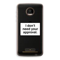 Don't need approval: Motorola Moto Z Force Transparant Hoesje