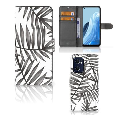OPPO Find X5 Lite | Reno 7 5G Hoesje Leaves Grey OPPO Find X5 Lite | Reno 7 5G Hoesje Leaves Grey