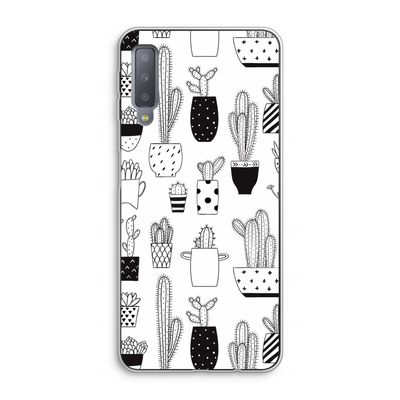 Cactusmotief: Samsung Galaxy A7 (2018) Transparant Hoesje