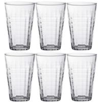 Duralex Longdrinkglazen Prisme - 6x stuks - glas - 330 ml - transparant - Koffie/thee glazen