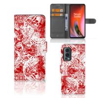 Telefoonhoesje met Naam OnePlus Nord 2 5G Angel Skull Rood