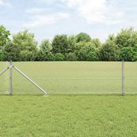 VidaXL Afrasteringspaal zilver 25 x 0,6 m (12 x 12 mm gaas) staal