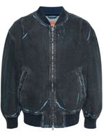 Diesel veste bomber en jean - Bleu - thumbnail