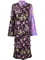 YANYAN KNITS robe Laza à motif jacquard - Violet - thumbnail