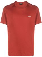 Zegna logo-embroidered cotton T-shirt - Orange - thumbnail