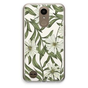 Wit bloemenpatroon: LG K10 (2017) Transparant Hoesje