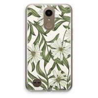Wit bloemenpatroon: LG K10 (2017) Transparant Hoesje