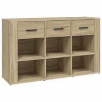 vidaXL Dressoir 100x30x59,5 cm bewerkt hout sonoma eikenkleurig