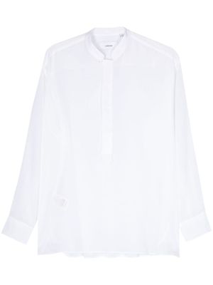Lardini chemise en coton à effet de transparence - Blanc