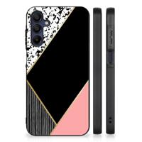 Samsung Galaxy A15 Backcover Zwart Roze Vormen