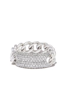 SHAY bague ID en or blanc 18ct ornée de diamants - Argent