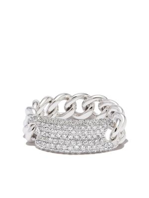 SHAY bague ID en or blanc 18ct ornée de diamants - Argent
