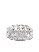 SHAY bague ID en or blanc 18ct ornée de diamants - Argent - thumbnail