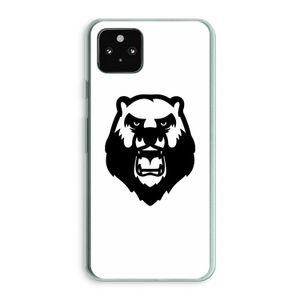 Angry Bear (white): Google Pixel 5a 5G Transparant Hoesje