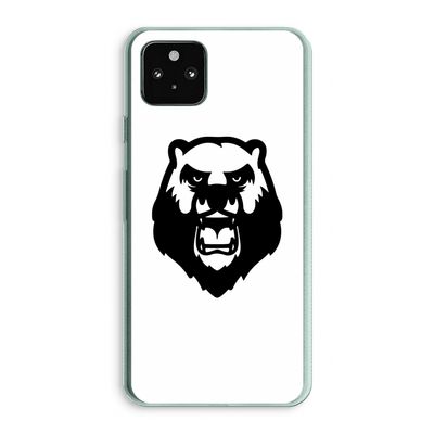 Angry Bear (white): Google Pixel 5a 5G Transparant Hoesje