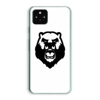 Angry Bear (white): Google Pixel 5a 5G Transparant Hoesje