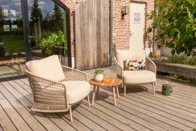 4SO Puccini/Mindo loungestoelen set - Latte