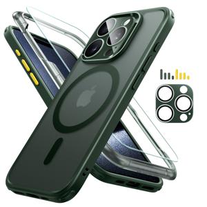 iPhone 15 Pro Max Classic Pro Case (HaloLock) Set Frosted Dark Green