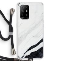 Elegante marmer: Oppo A95 5G Transparant Hoesje met koord