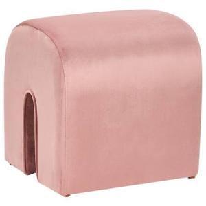 Beliani - MODOC - Poef met opbergruimte - Roze - 35 cm - Fluweel