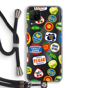 Fruitsticker: Huawei P40 Lite Transparant Hoesje met koord