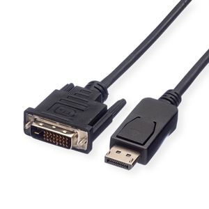 VALUE DisplayPort Kabel DP Male - DVI (24+1) Male, LSOH, zwart, 3 m