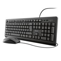 Toetsenbord en muis Trust Primo Zwart Qwerty Spaans QWERTY